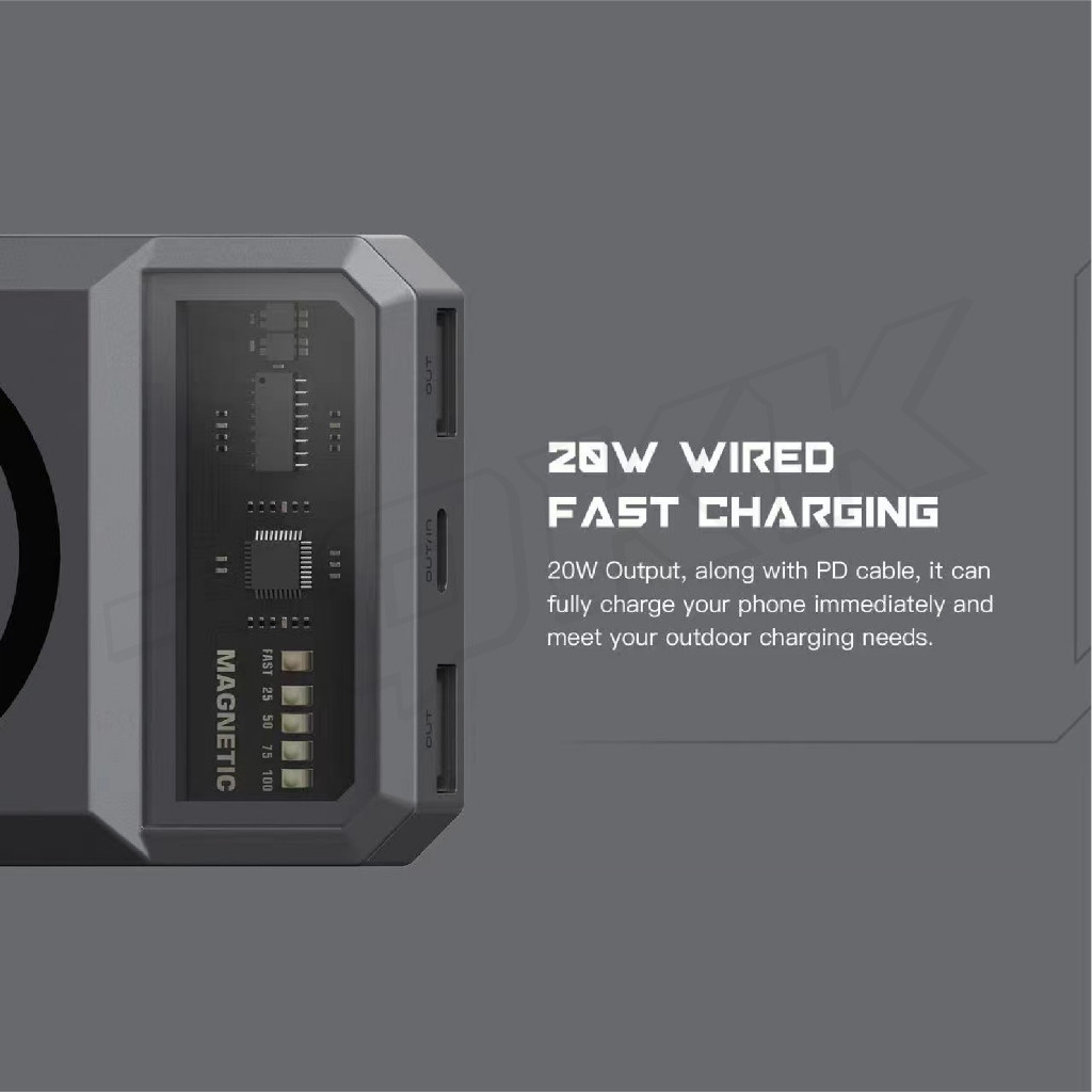 Orsen Eloop รุ่น EW55 ชาร์จแบบแม่เหล็ก 20000mAh PD 20W ไร้สาย Power Bank แบตสำรอง
