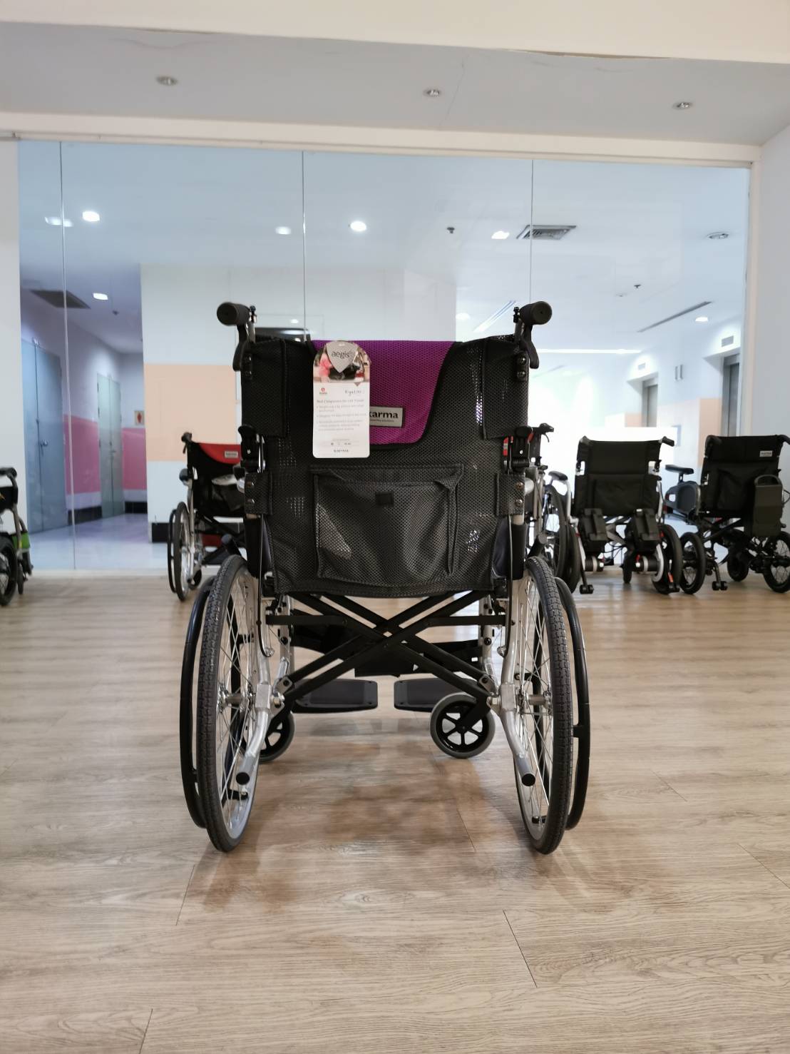 รถเข็นวีลแชร์น้ำหนักเบา อลูมินัมอัลลอยด์คาร์ม่า KARMA Ergo Lite 2 โครงพักเท้าสวิงเก็บได้ เคลื่อนย้ายผู้ใช้งานสะดวก ล้อหลังใหญ่ 20 นิ้ว น้ำหนักเบาเพียง 10.5 กิโลกรัม (รุ่นยอดนิยม)