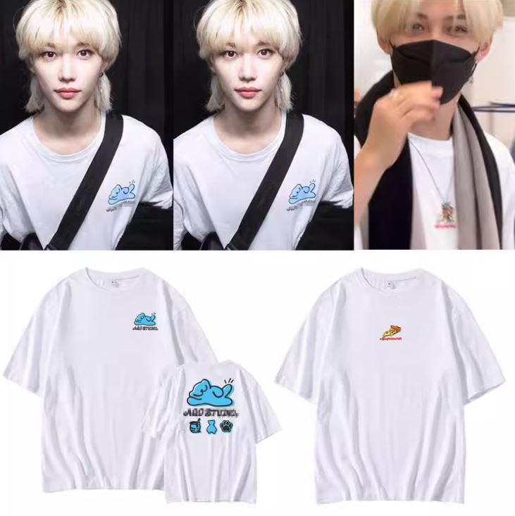 เสื้อยืดตามแบบ StrayKids : Felix Yongbok Lee ใส่