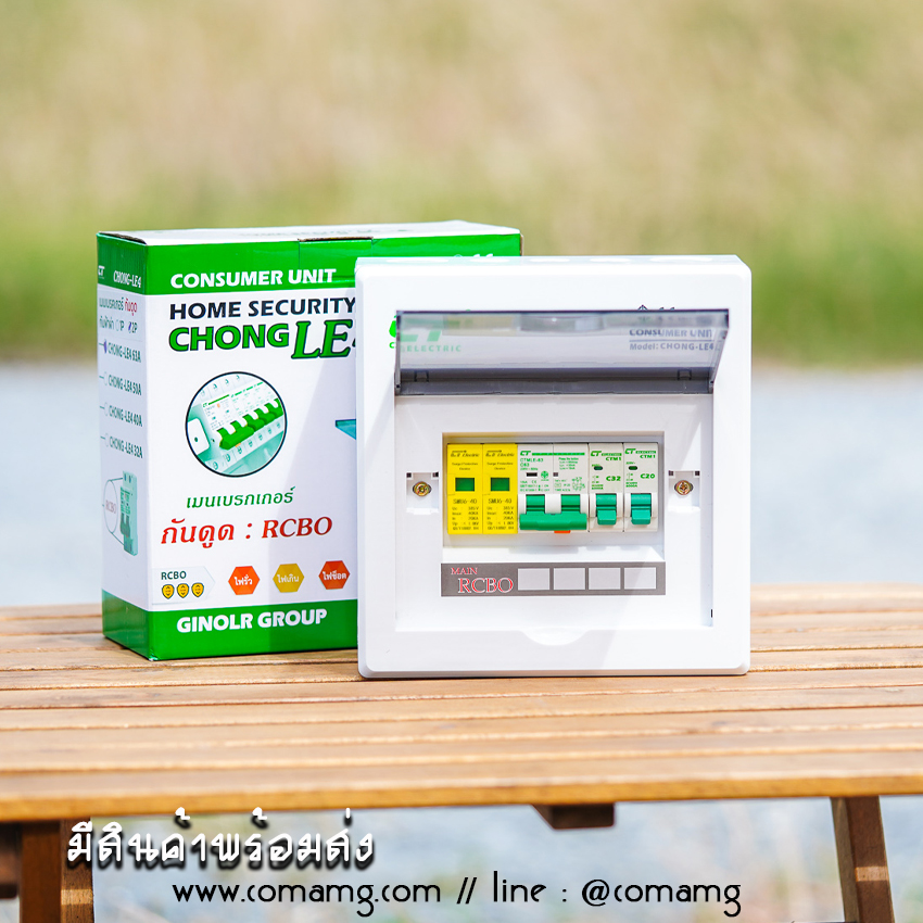 ตู้คอนซูมเมอร์ กันฟ้าผ่า พร้อมลูกเซอร์กิต 2ช่อง CT Electric เมนRCBO มีSPD 2P