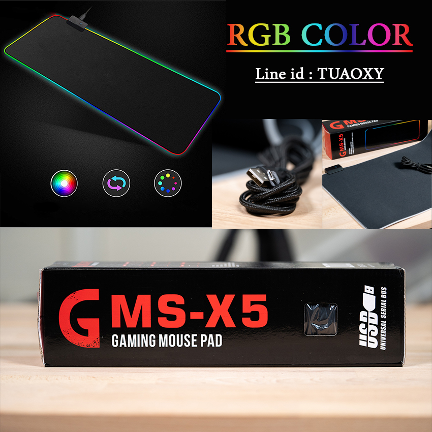 แผ่นรองMouse RGB Color / Mouse Pad ขนาด 80*30cm