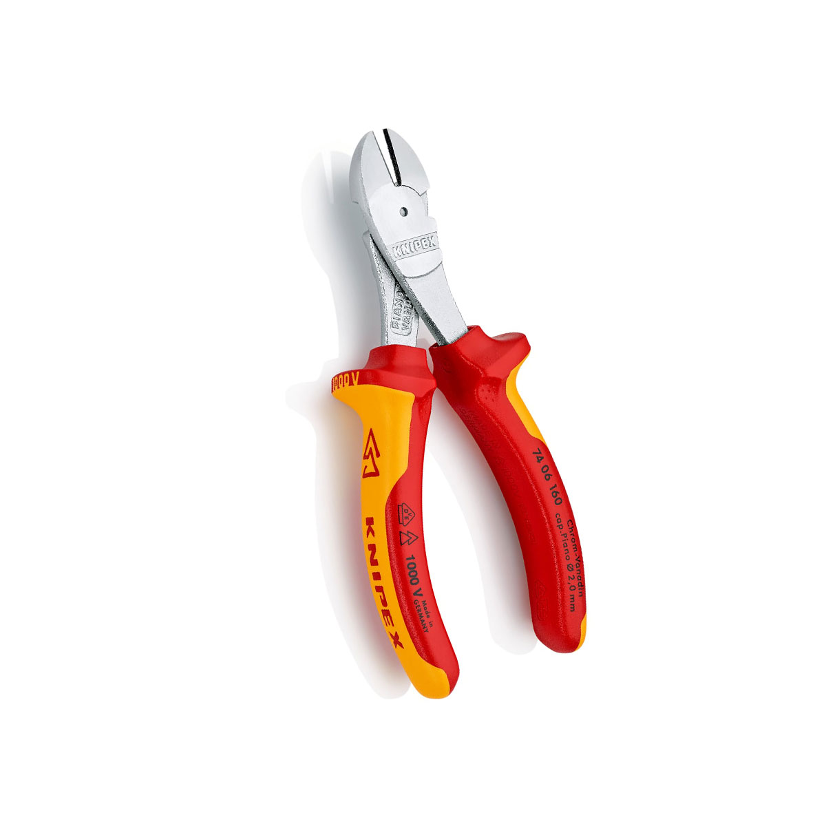 KNIPEX คีมปากเฉียงที่มีแรงงัดสูง VDE 1000volt (160mm.) NO.74 06 160