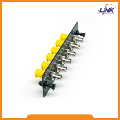 UF-2144SM Fiber Optic 6 ST Snap-In Adapter Plate (SM & MM.)