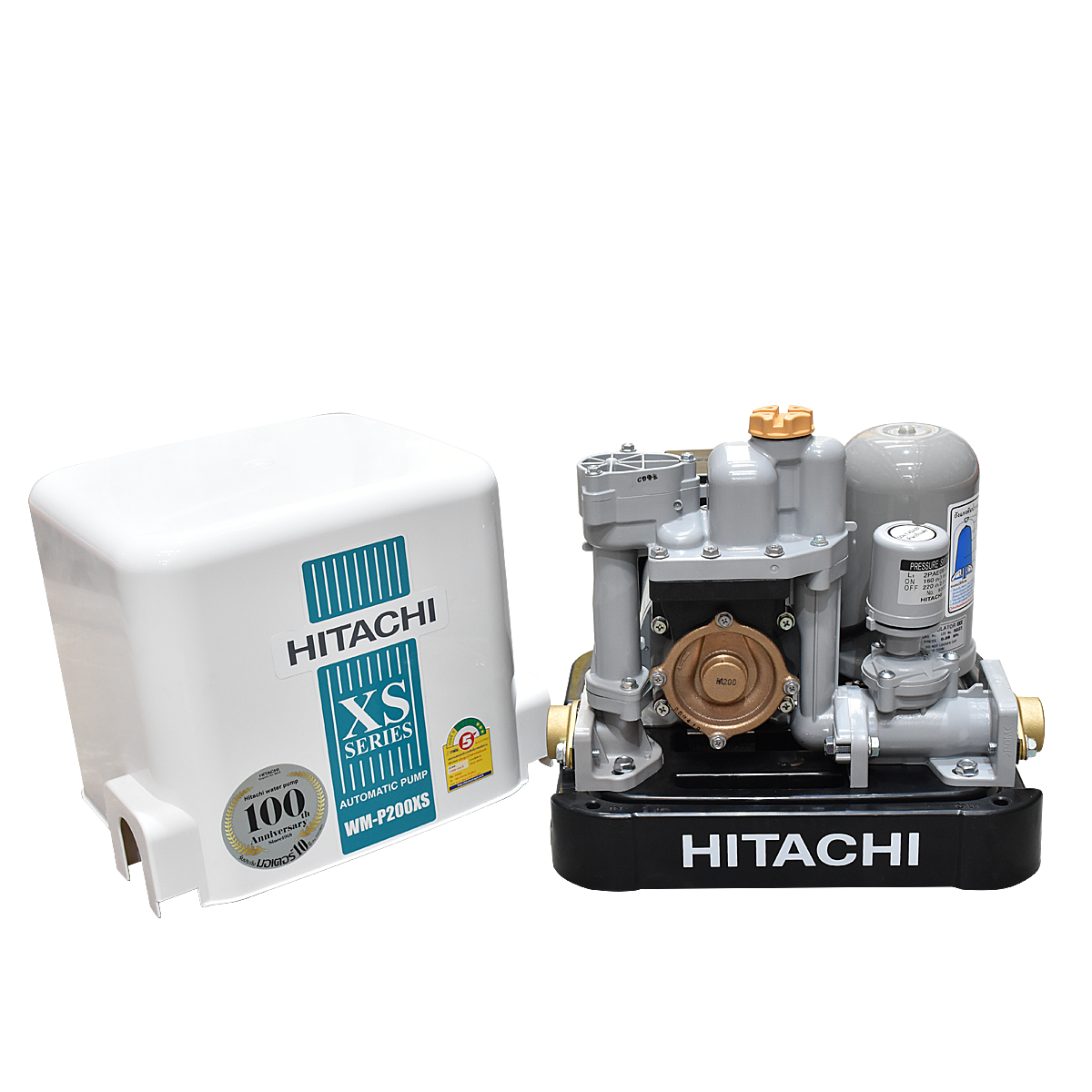 HITACHI ปั๊มน้ำอัตโนมัติ แรงดันคงที่ 200 วัตต์ WM-P200XS