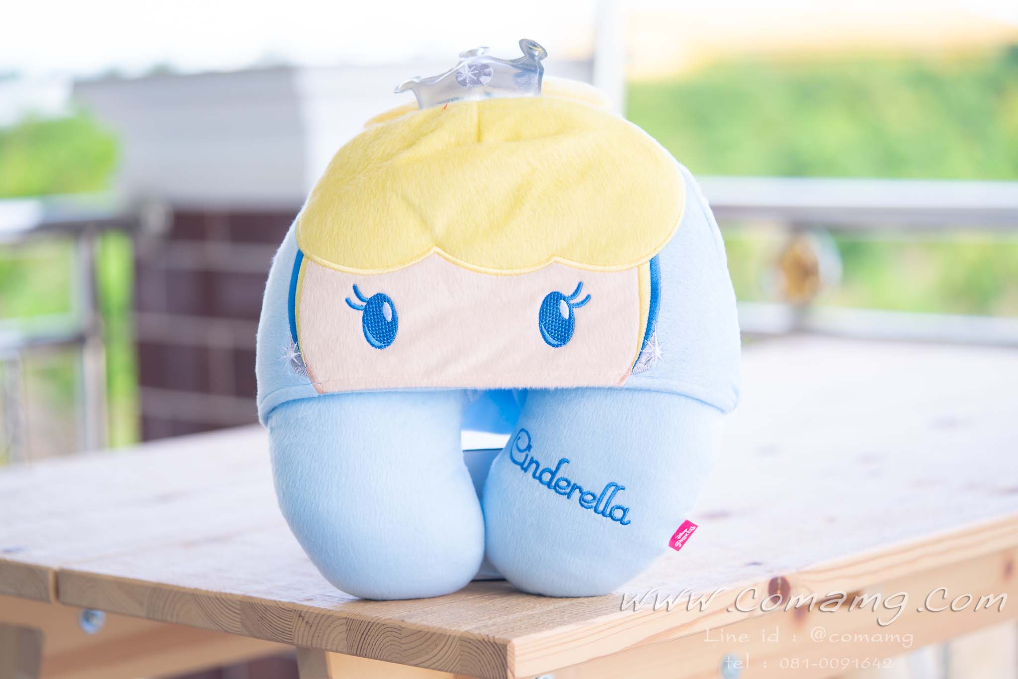 หมอนรองคอมีหมวก เจ้าหญิงแอเรียล จัสมิน อโลล่า สโนไวท์ เบล ซิลเดอร์เลล่า