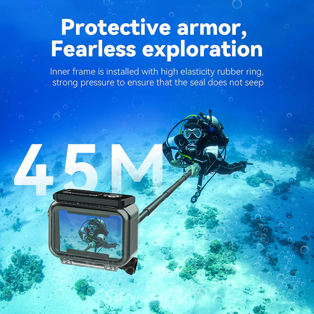 DJI Action 4 / 3 Telesin Waterproof Case เคสกันน้ำ