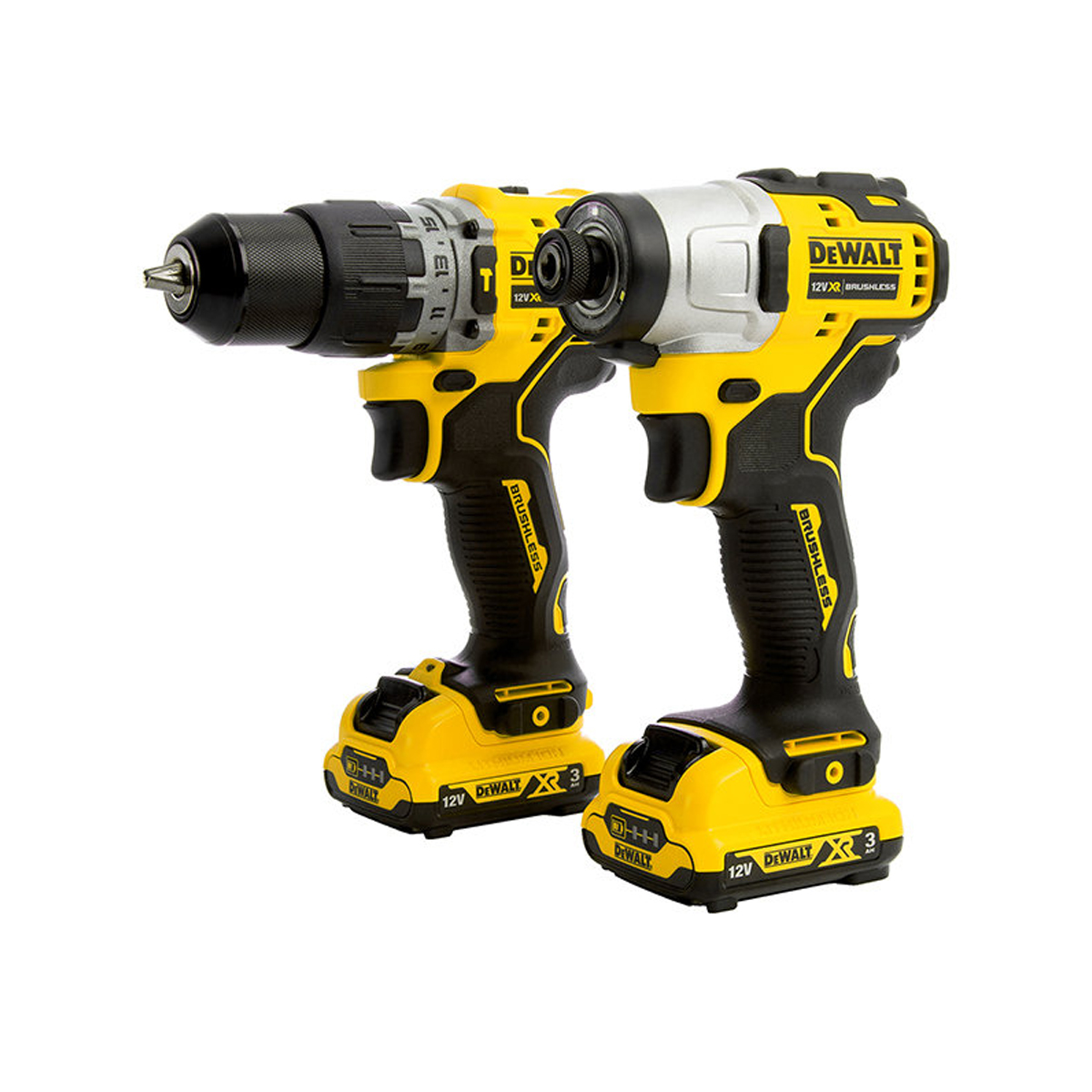 Dewalt ชุดสว่านกระแทกไร้สาย DCD706+ไขควงกระแทกไร้สาย DCF801 12V [DCK2111L2T-B1]
