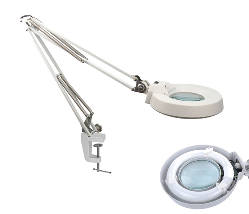 โคมไฟแว่นขยายหนีบโต๊ะ 10X ( กำลังขยาย 10เท่า ) โคมไฟ โคมไฟแว่นขยาย Lamp Magnifier 10X Clamp Magnifying Lamp
