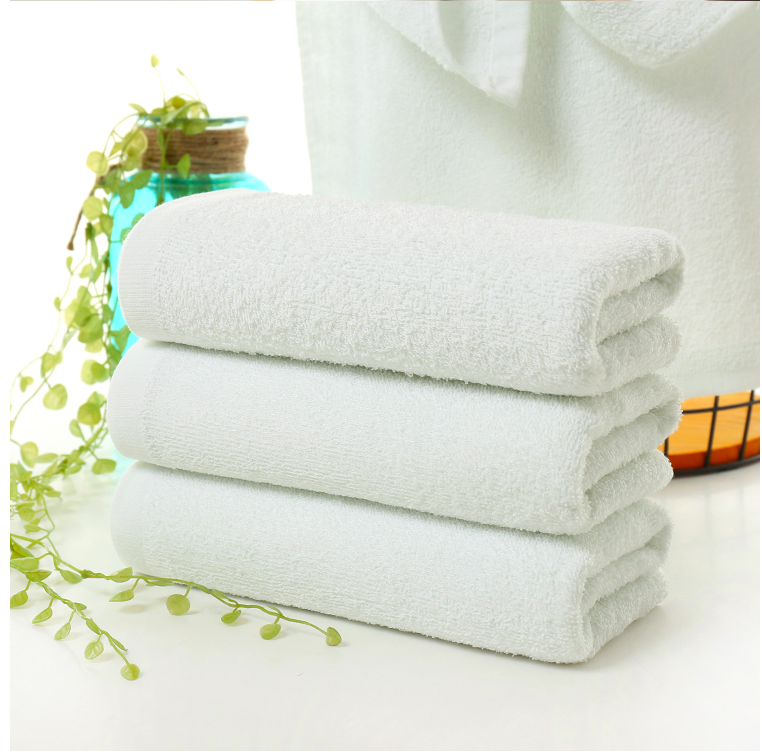 ผ้าขนหนูเช็ดหน้า ผ้าขนหนูพันศรีษะ ผ้าขนหนูสีขาว งานสปาโรงแรม 35*85cm