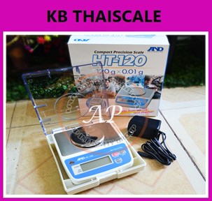 ตาชั่งดิจิตอล เครื่องชั่งดิจิตอลตั้งโต๊ะ เครื่องชั่งระบบอิเล็กทรอนิกส์ เครื่องชั่ง 120g ละเอียด 0.01g ขนาดเส้นผ่านศูนย์กลาง 70 มิลลิเมตร AND รุ่น HT-120(MADE IN JAPAN)