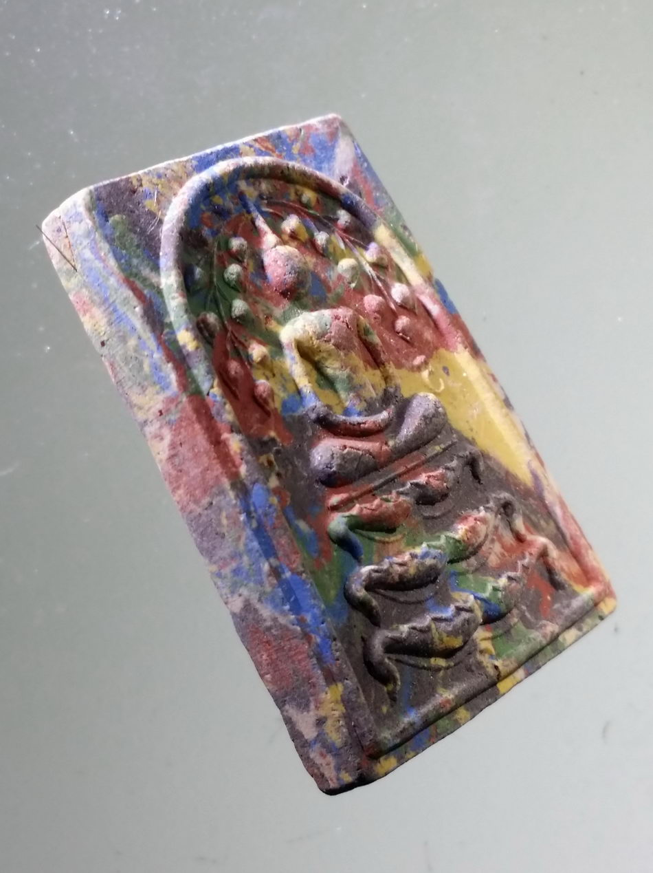 รหัสสินค้า พระสมเด็จวัดต่างๆ 1097 พระสมเด็จพิมพ์ปรกโพธิ์ หลังยันต์เกราะเพชร เนื้อก้นครก วัดทวีการะอนันต์