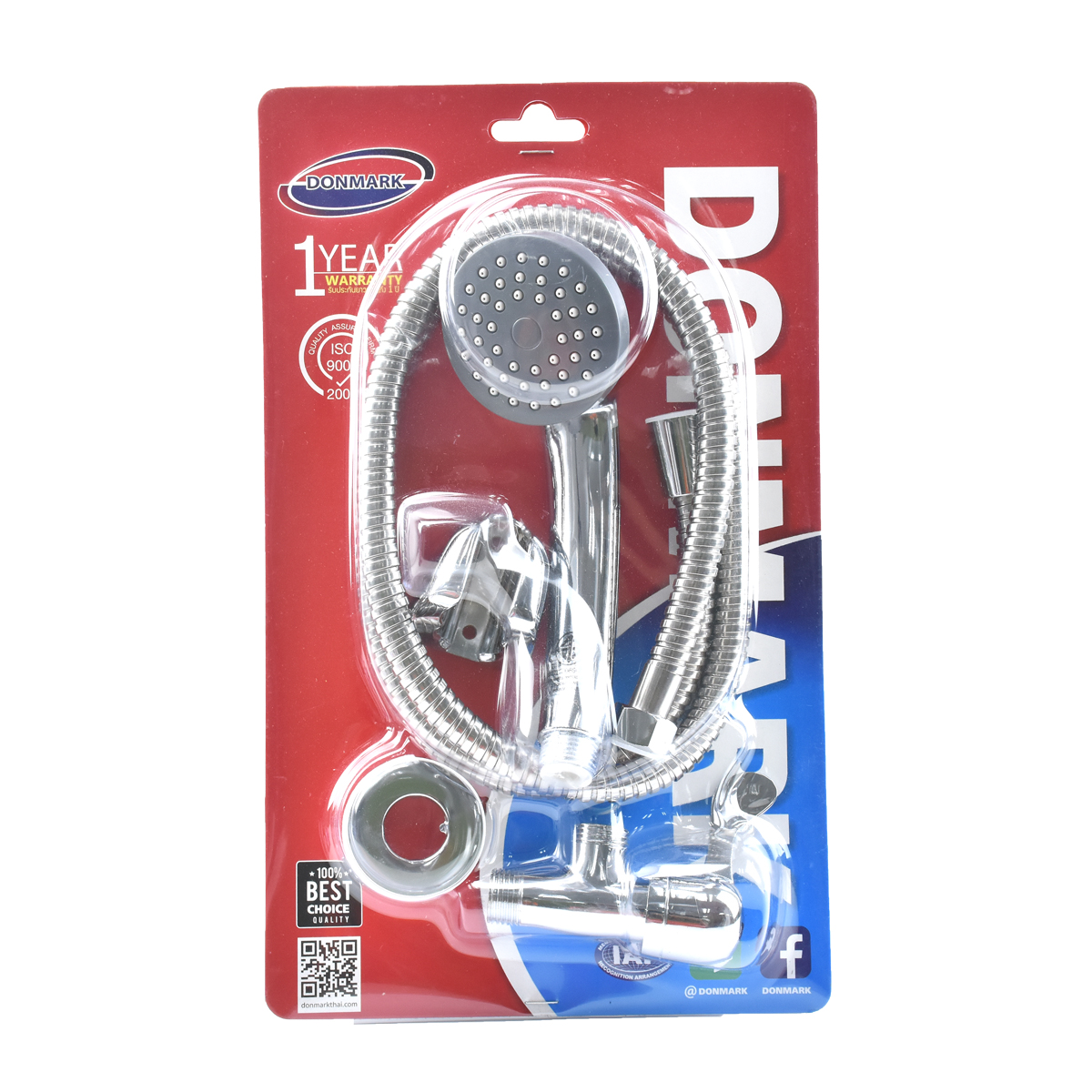 DONMARK ชุดฝักบัวโครเมี่ยมพร้อมสาย+วาล์วฝักบัว CD-22P4C