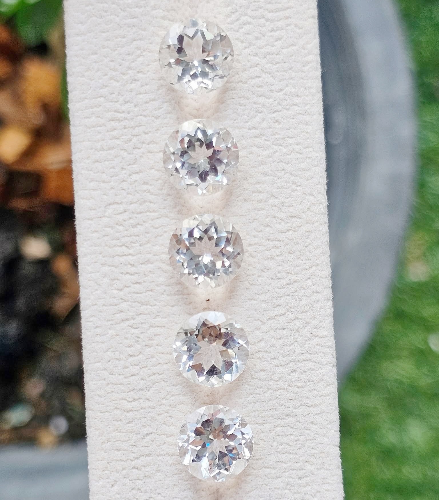 ไวท์โทปาสกลม 10.0mm. 1 เม็ด