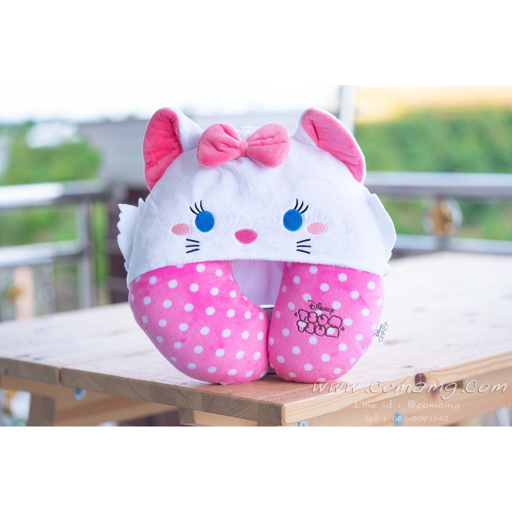 หมอนรองคอมีหมวก แมวมาลี (Marie)