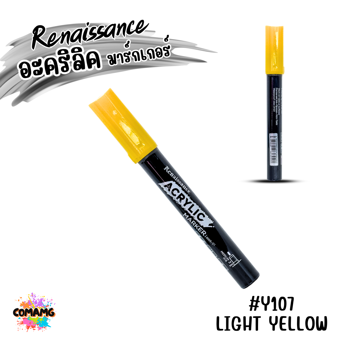 Renaissance ปากกามาร์คเกอร์ อะคริลิค มี 10สี ให้เลือก พร้อมส่ง ออกบิลได้