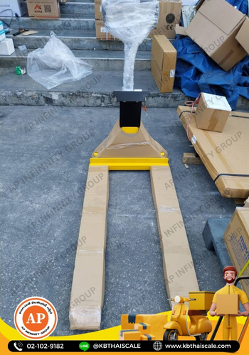 เครื่องชั่งน้ำหนักรถพาเลทพร้อมปริ้นเตอร์ 1000kg เครื่องชั่งรถพาเลทพร้อมพิมพ์ 1 ตัน เครื่องชั่งแฮนด์พาเลทมีปริ้นเตอร์ในตัว ค่าความละเอียด 500g ยี่ห้อ TIGER รุ่น THP-SERIES