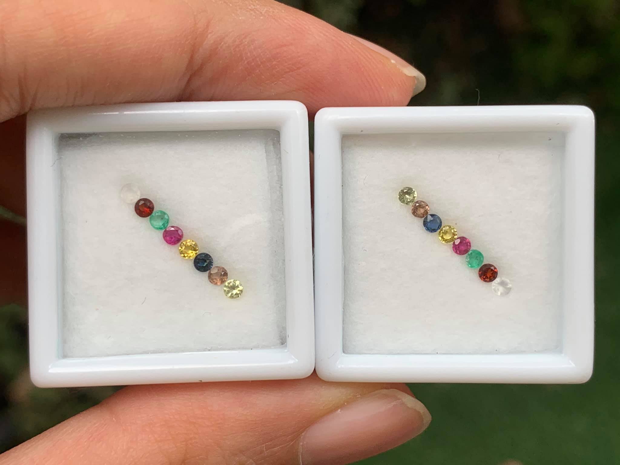 นพเก้ากลมเจียรเหลี่ยม 2.0 mm. 1 ชุด