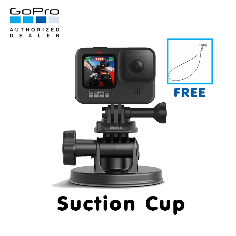 GoPro Suction Cup Free Sling ตัวดูดกระจก ตัวดูดติดรถภายนอก ของโกโปรแท้ ฟรี สลิง สายกันหล่น