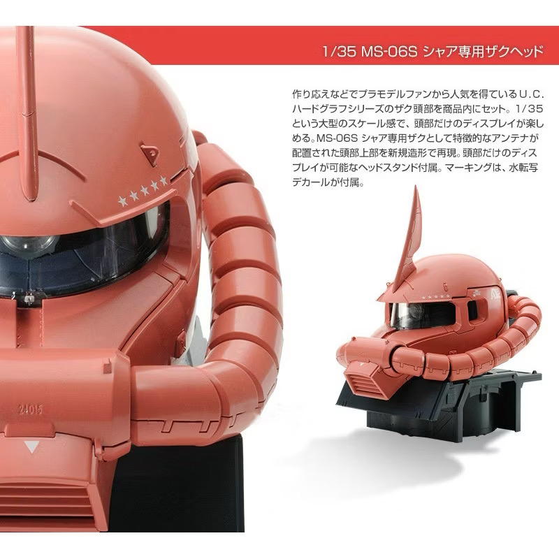1/144 RX-78-2 Gundam & 1/35 MS-06S Char’s Zaku II Head [Premium Ver]