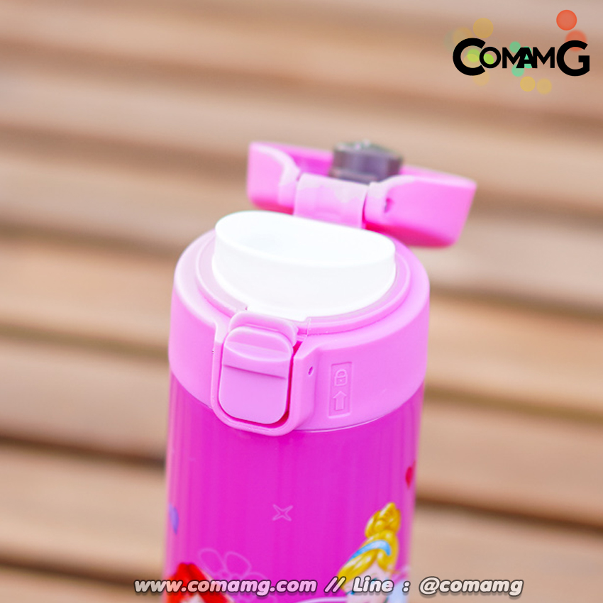 กระติกน้ำเด็ก กระติกน้ำสแตนเลส เก็บอุณหภูมิร้อน-เย็น ลายการ์ตูนลิขสิทธิ์แท้ รุ่น0818