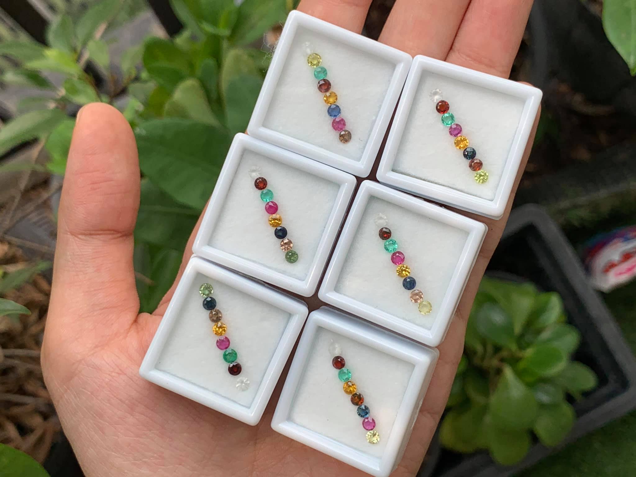 นพเก้ากลมเจียรเหลี่ยม 3.0 mm. 1 ชุด