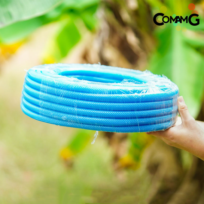 สายยางรดน้ำ สายยางใยเชือก ขนาด 1/2นิ้ว สีฟ้า Fonte