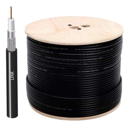 CB-0109S+3 RG 6/U Cable Black Jacket, 96% Shield STANDARD+ 300m./Pull Box.