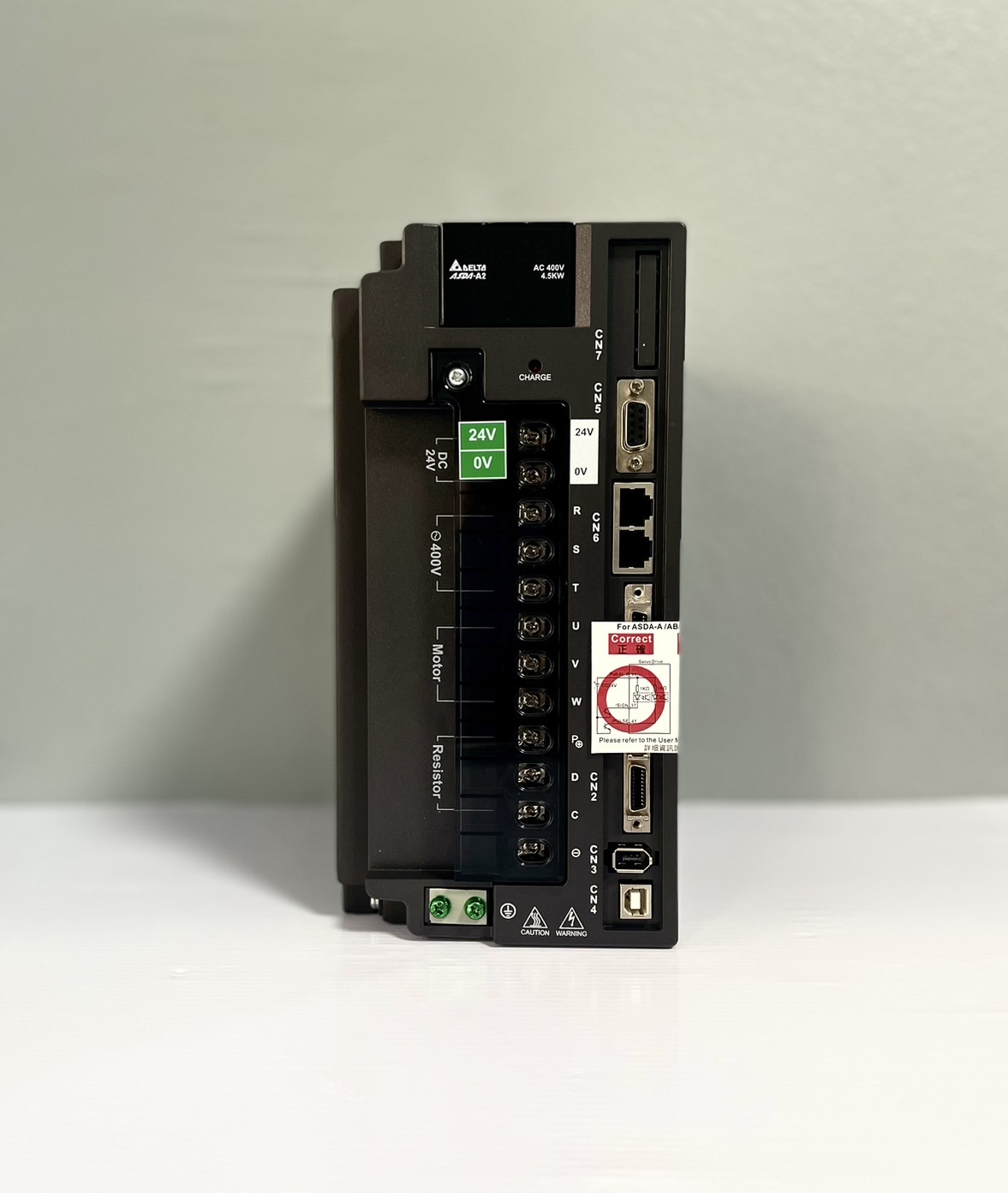 Delta AC Servo Drive ASD-A2-4543-M 4.5kW drive, 400V 3-Phase, close loop, CANopen