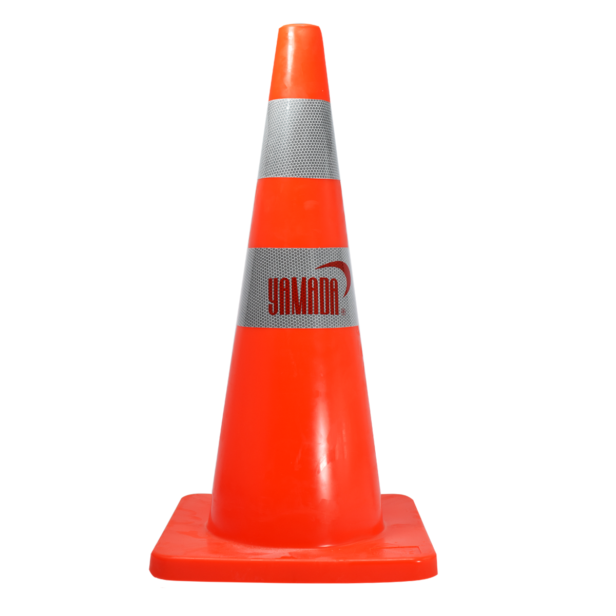 YAMADA กรวยจราจร PVC ขนาด 70 ซม.แบบมีแถบสะท้อนแสง TC70