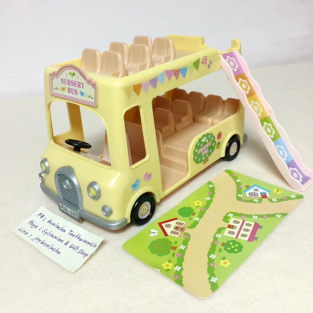 รถบัส 2 ชั้น โรงเรียนอนุบาลซิลวาเนียน ขาดบันไดนะคะ Nursery Double Decker Bus : Sylvanian Families