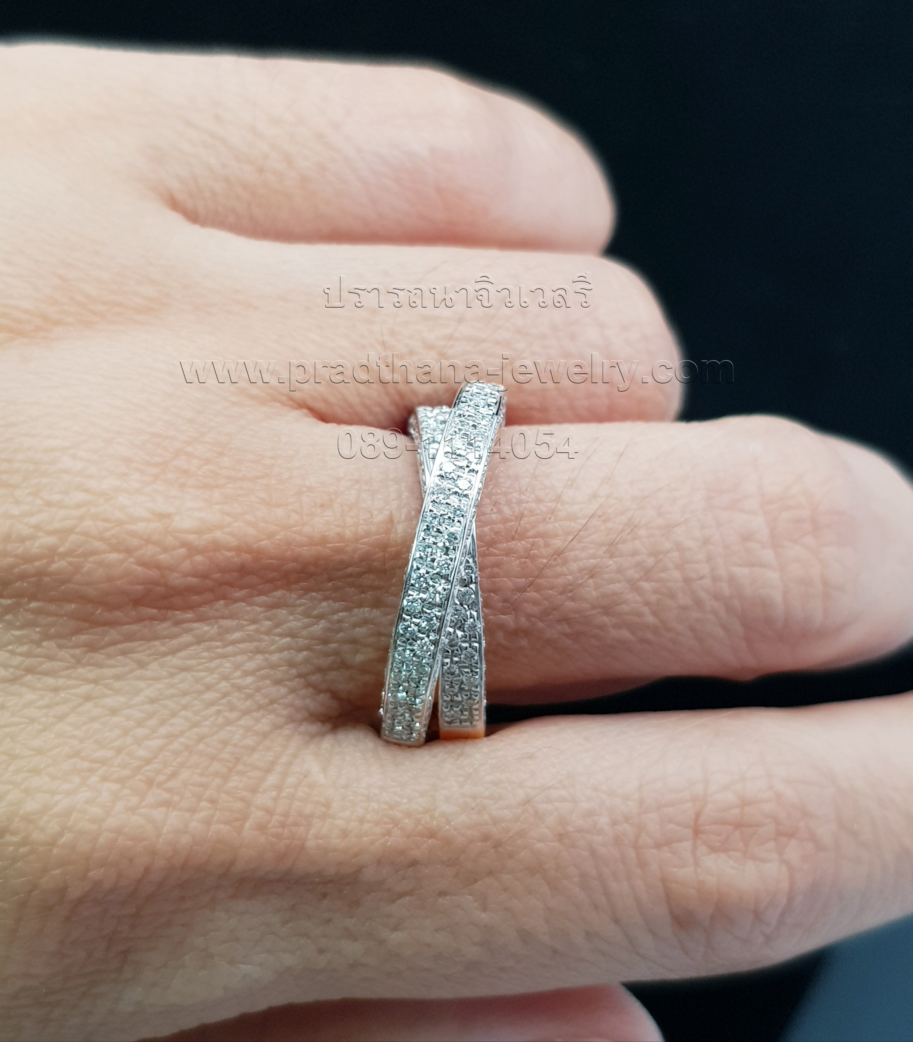 แหวนเพชรสองแถวไขว้
