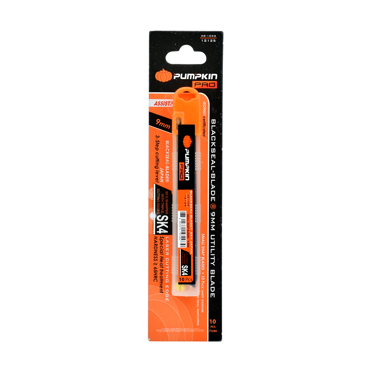 Pumpkin ใบมีดสีดำเลเซอร์ 9mm Blackseal blade AB-105S (10ใบ/หลอด) [12125]