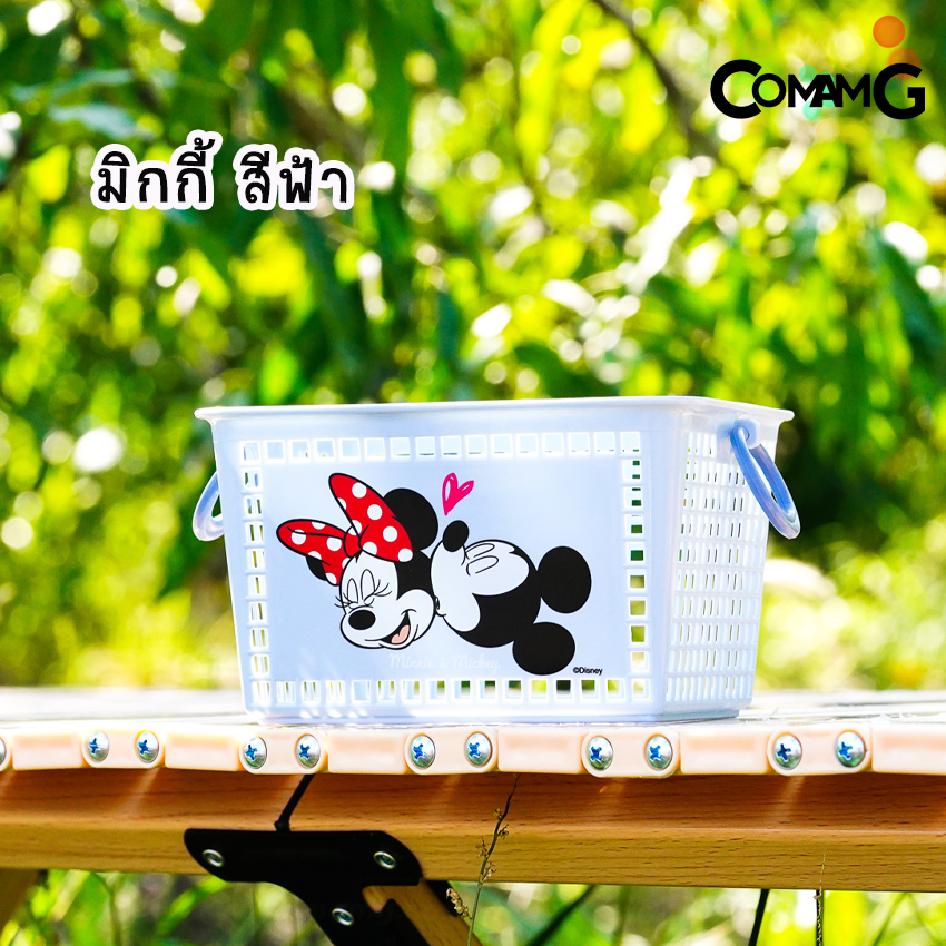 ตะกร้าใส่ของจุกจิก าใส่ของอเนกประสงค์ วางบนโต๊ะ แบบตะกร้าเหลี่ยม ลายการ์ตูน