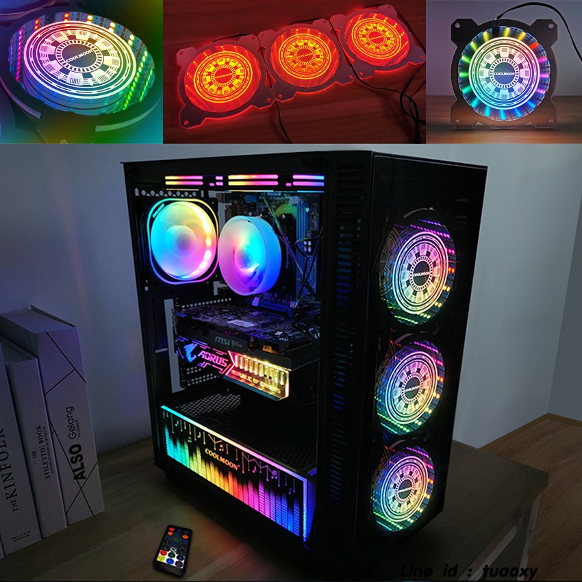 แผงบอร์ดไฟ ปิดช่องพัดลม แบบARGB 5V ของ CoolMoon