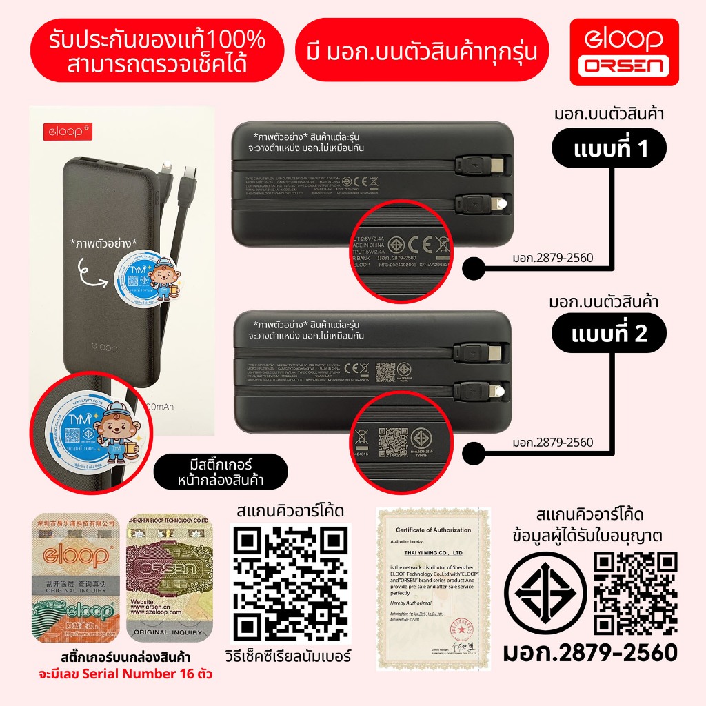 Eloop E53 แบตสำรอง 10000mAh QC 3.0 | PD 20W Power Bank ชาร์จเร็ว Fast Quick Charge ของแท้100%