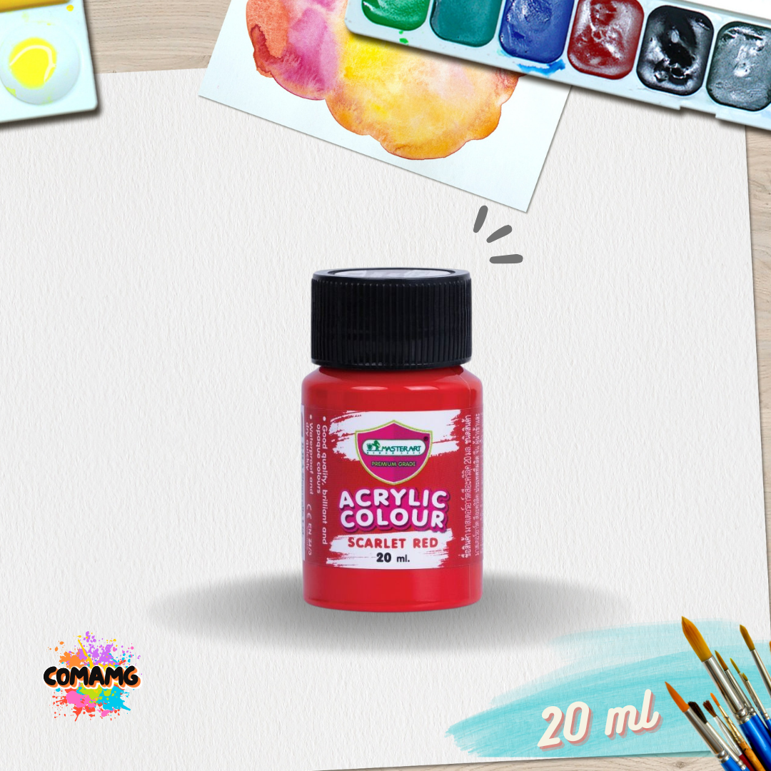 Master Art สีอะคริลิค ขนาด20ml เลือกสีได้ (ราคาต่อ1ขวด) acrylic color พร้อมส่ง