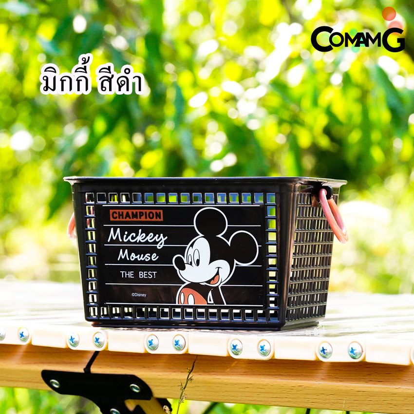 ตะกร้าใส่ของจุกจิก าใส่ของอเนกประสงค์ วางบนโต๊ะ แบบตะกร้าเหลี่ยม ลายการ์ตูน