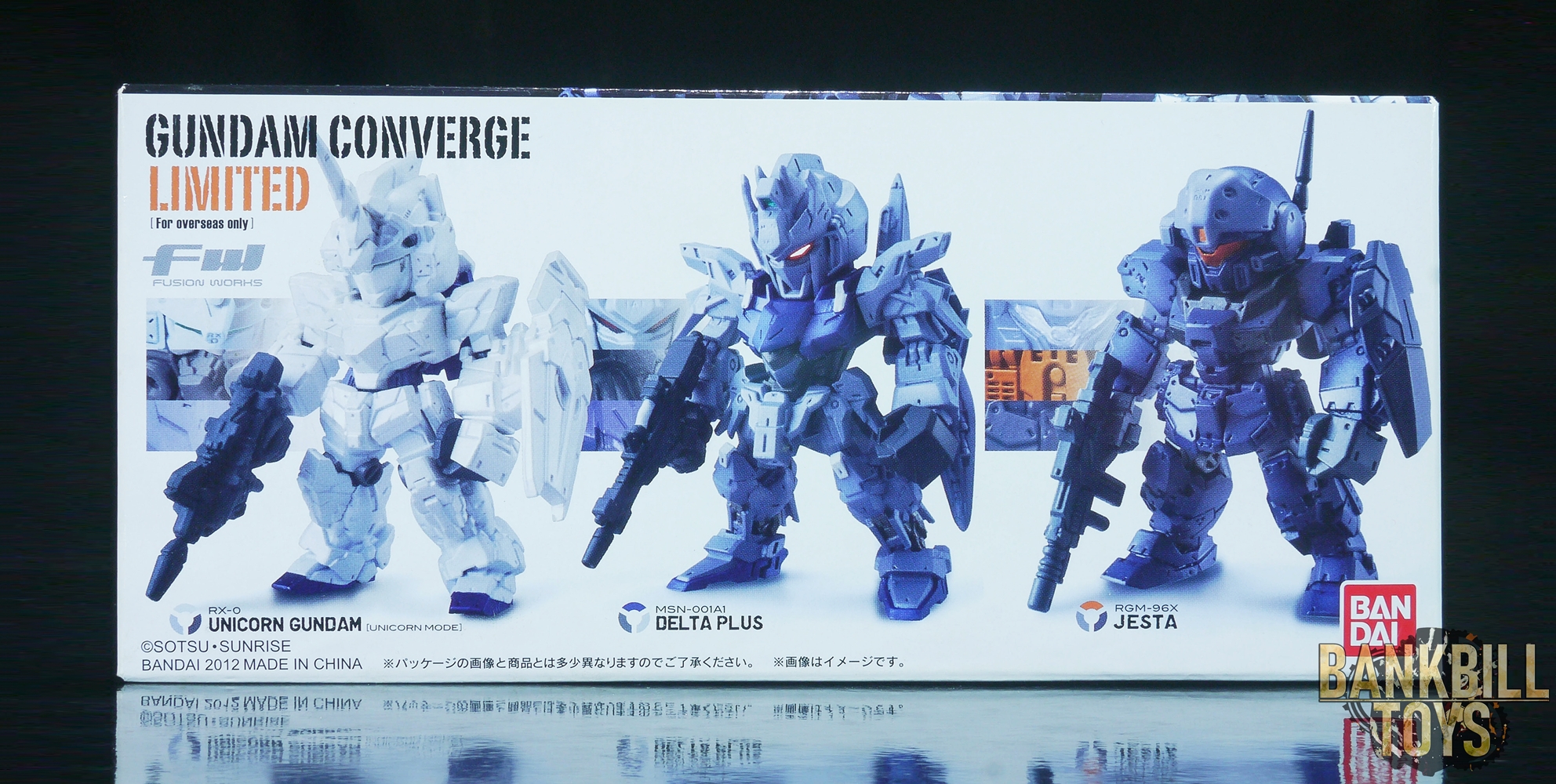 กันดั้ม Bandai Candy Toy FW Gundam Converge Limited [For Overseas Only] RX-0 Unicorn Gundam [Unicorn Mode] & MSN-001A1 Delta Plus & RGM-96X Jesta