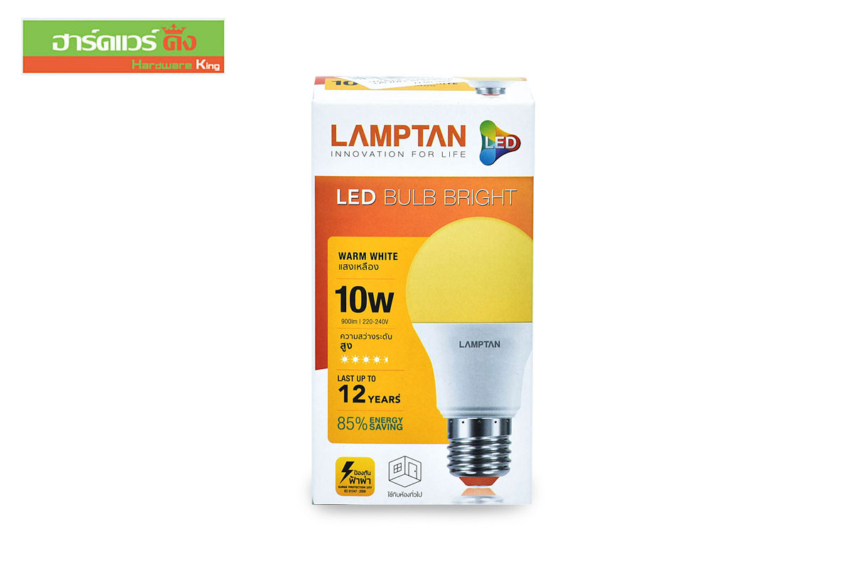 LAMPTAN LED BULB BRIGHT WARM WHITH 10W