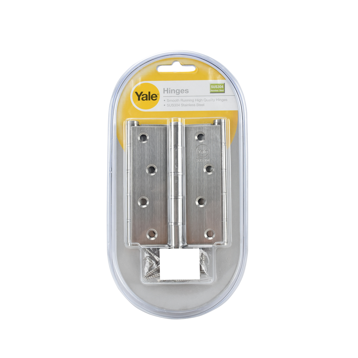 YALE บานพับประตู SL4320SRP3 สแตนเลสแท้ (SUS304) 4"x3"x2มม. บรรจุ 3 ชิ้น [HISL4320SRP3]
