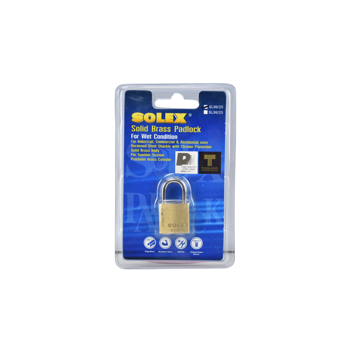 SOLEX กุญแจสายยู รุ่น SL 99 20 MM