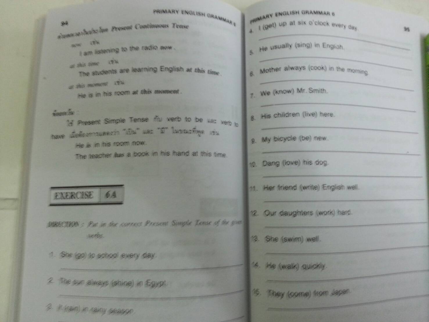 หนังสือ PRIMARY ENGLISH GRAMMAR Pratom 6 (ป.6) โดย วัจนา พิพัฒน์ทศพล และอมรรัตน์ แกมทอง สนพ.ศูนย์ส่งเสริมวิชาการ (ศสว)