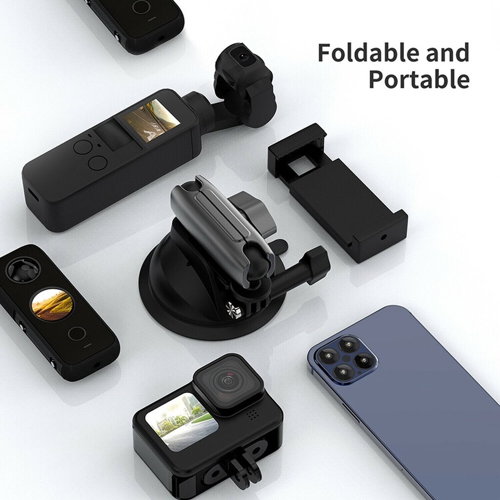 Telesin Telesin หมุนได้ 360 Suction Cup Car Mount Holder Flexible ใช้กับกล้องได้ มือถือได้ for GoPro / SJCAM / Xiaomi...