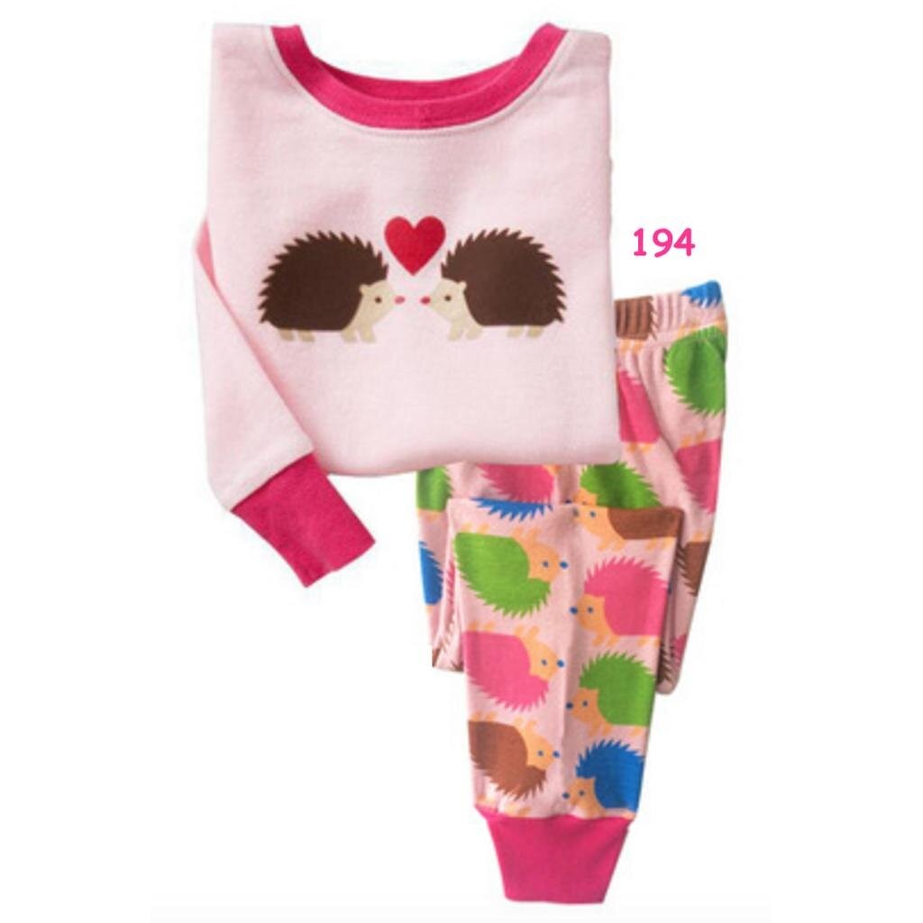 HUG-1 ชุดนอนเด็กผู้หญิงแขนยาวขายาวสีชมพูน่ารัก มีขนาด 1-7 ขวบ