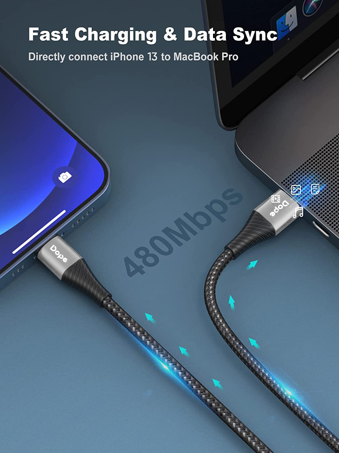 Dope DP-42401 USB C to Lightning MFI Certified ความยาว 1เมตร