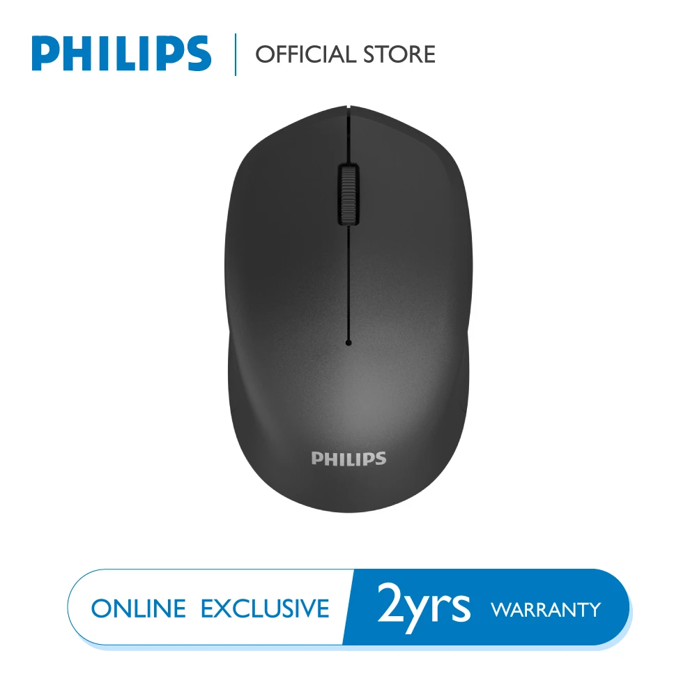 Mouse เมาส์ไร้สาย Philips M344 Wireless Mouse 2.4GHz SPK7344 ใช้งานง่าย พกพาสะดวก