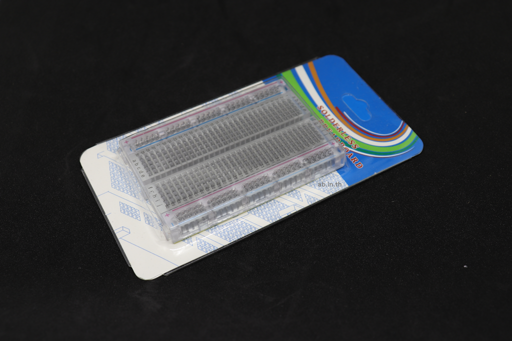 บอร์ดทดลอง 400 ช่องเสียบ (แบบใส) Protoboard Breadboard 400 holes