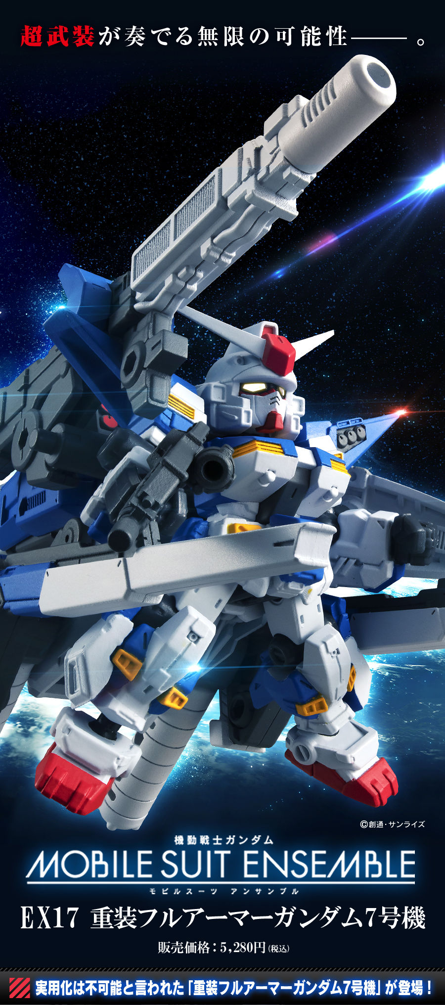 ปิดรับPreorder มัดจำ 300บาท P_Bandai Mobile Suit Gundam MOBILE SUIT ENSEMBLE EX17 Heavy Armor Gundam Unit 7 ( Limited )