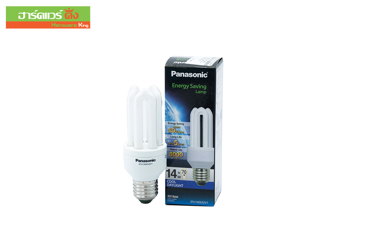 Panasonic หลอดประหยัดไฟ 14W คลูเดย์ไลท์ EFU14E652V1