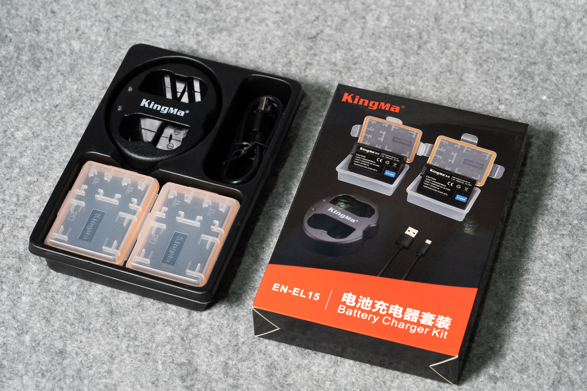 KingMa ชุดแบตเตอรี่+แท่นชาร์จ Nikon EN-EL15 สำหรับกล้องNikon